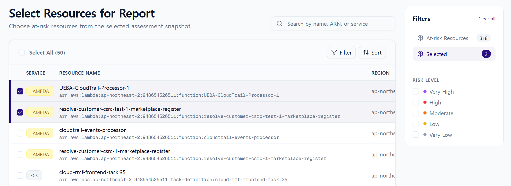 Report step 2 screenshot