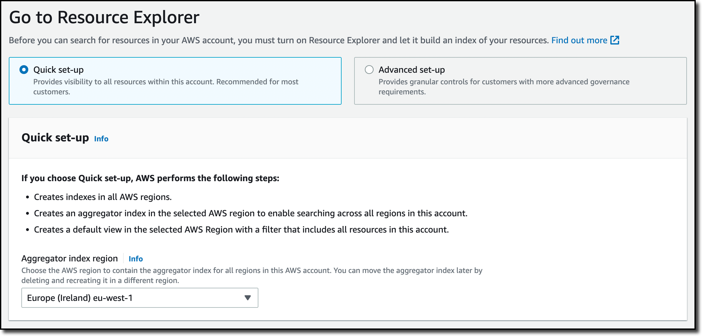 Resource Explorerの設定